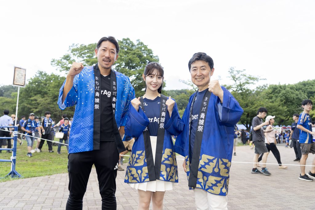 深津康太さん、阪口珠美さん、笠井信輔さんの写真